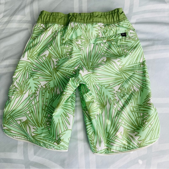 2 pairs of Boys Art Class Swim Trunks Board Shorts 8 green palm trees blue aqua - Picture 10 of 13